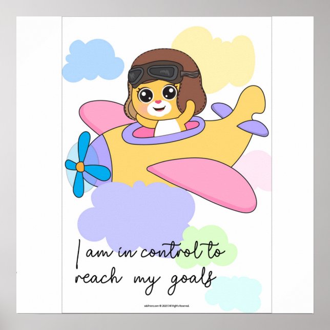 In control to reach my goals Wall art (Front)