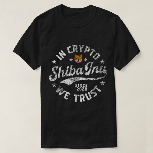 In Crypto We Trust Shiba Inu T-Shirt (Design Front)