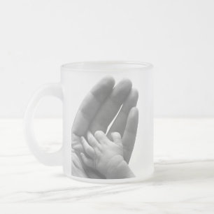 In Daddy's Hand Frosted Glass Coffee Mug