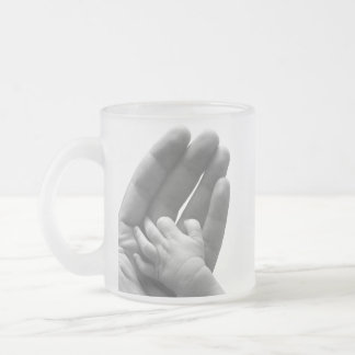 In Daddy's Hand Frosted Glass Coffee Mug