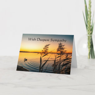 In Deepest Sympathy Beautiful Lake Pelican Bird Card