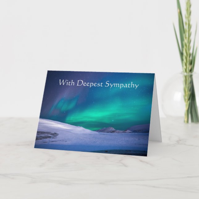 In Deepest Sympathy Beautiful Northern lights Card (Front)
