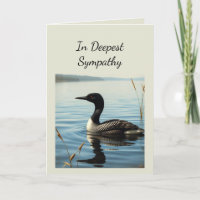 In Deepest Sympathy Common Loon Bird Nature Art