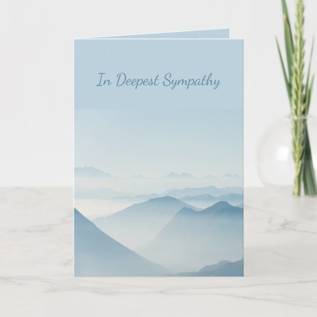 In Deepest Sympathy Help in Difficulty Mountains C Card (Front)