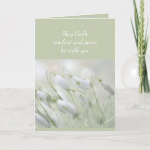 In Deepest Sympathy Help in Difficulty Snowdrops C Card
