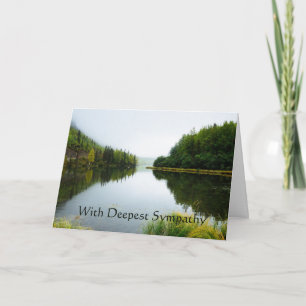 In Deepest Sympathy Lake Trees Wilderness Card