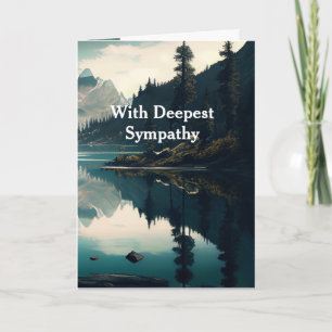 In Deepest Sympathy sky Clouds Lake Wilderness  Card