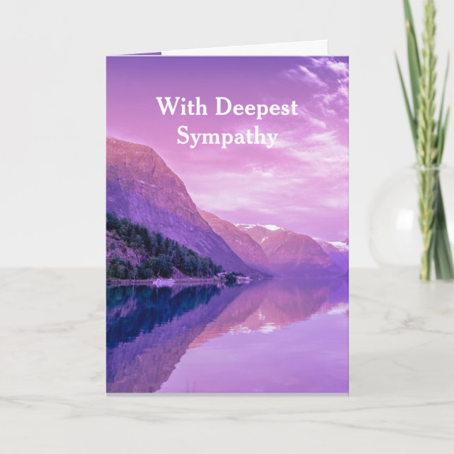 In Deepest Sympathy sky Clouds Lake Wilderness  Card (Front)