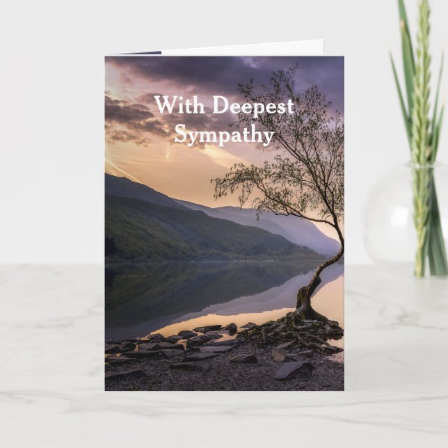 In Deepest Sympathy sky Clouds Lake Wilderness  Card (Front)