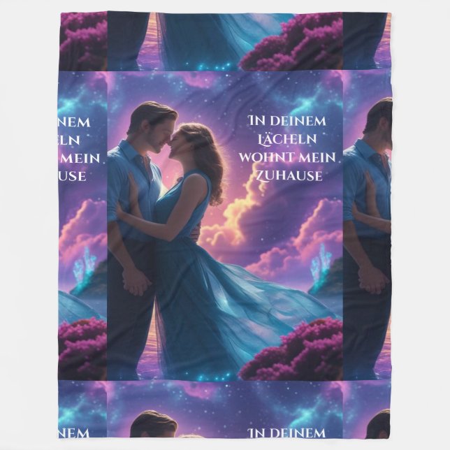 In deinem Lächeln wohnt mein Zuhause Fleece Blanket (Front)