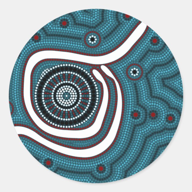 In der Mitte von Nirgendwo - In the middle of nowh Classic Round Sticker (Front)