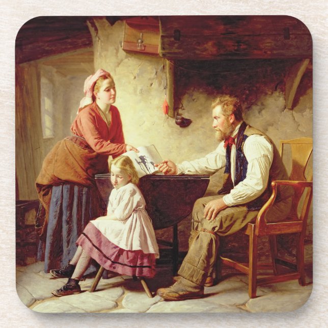 In Disgrace, 1875 (oil on canvas) Coaster (Front)