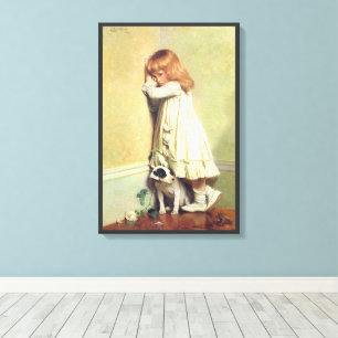 In Disgrace by Charles Burton Barber, Vintage Art Canvas Print