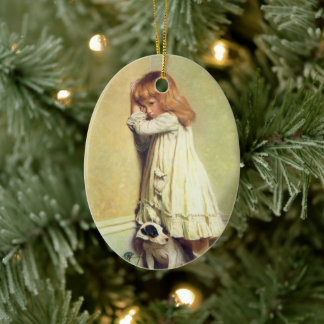In Disgrace by Charles Burton Barber, Vintage Art Ceramic Tree Decoration