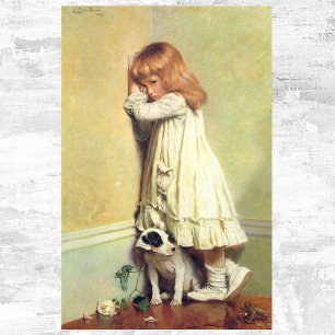 In Disgrace by Charles Burton Barber, Vintage Art Poster