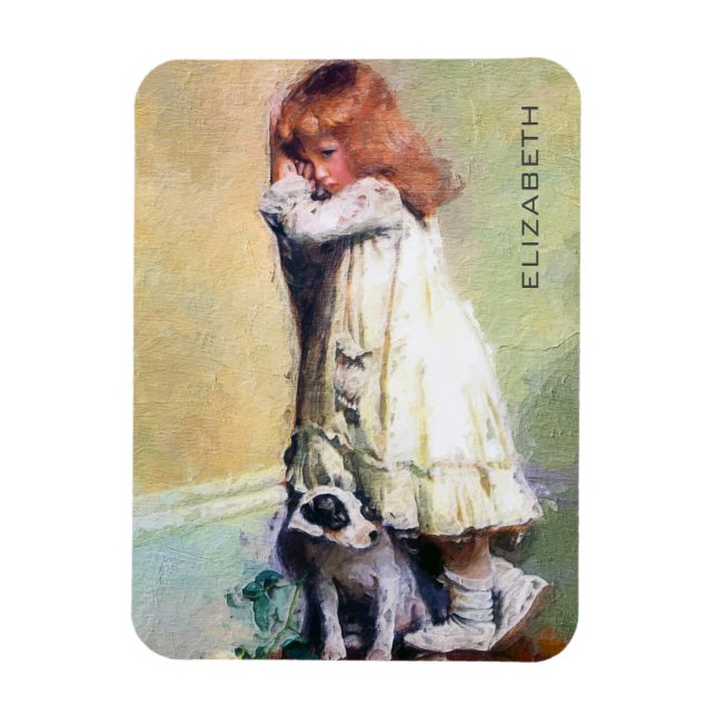 In Disgrace Vintage Oil Painting Personalised Magnet (Vertical)