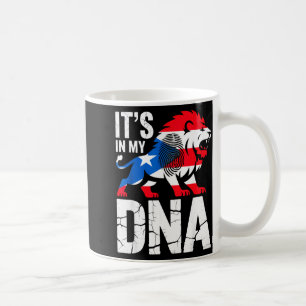 In dna roaring lion in puerto rico rican flag prid coffee mug