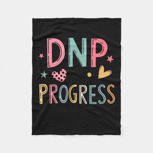 In Dnp Progress Director Nursing Student Fleece Blanket (Front)
