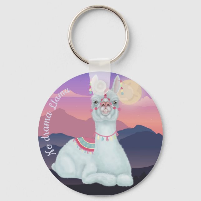 In Drama Llama Key Ring (Front)