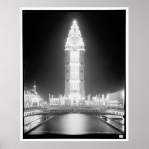 In Dreamland at night, Coney Island, N.Y. c1905 Poster