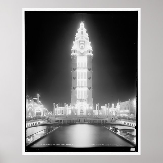 In Dreamland at night, Coney Island, N.Y. c1905 Poster (Front)