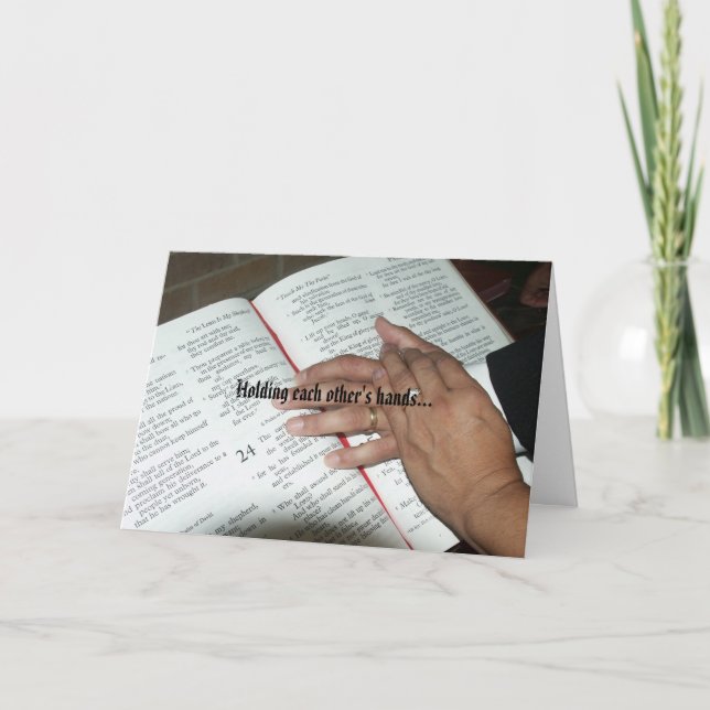 In each other's hands card (Front)