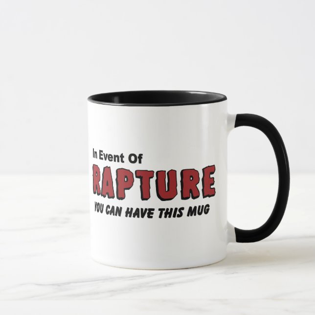 In Event of Rapture Christian Coffee Mug (Right)