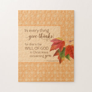 In Every Thing Give Thanks - 1 Thes. 5:18 Jigsaw Puzzle