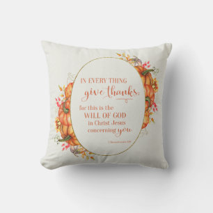 In Every Thing Give Thanks Wreath Cushion