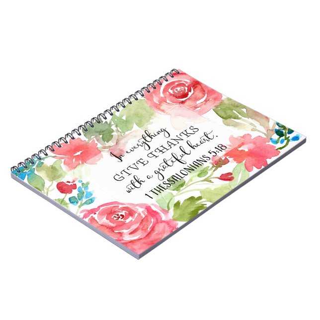 In everything, give thanks | scripture art notebook (Left Side)