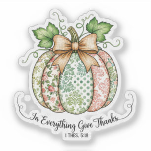 In everything give thanks shabby chic pumpkin
