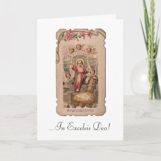 In Excelsis Deo Christmas Vintage Art Card (Front)