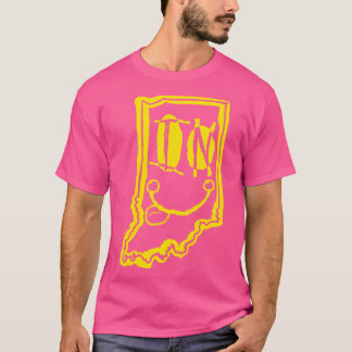 IN Eyes Indiana Grunge Smiling Face Yellow T-Shirt