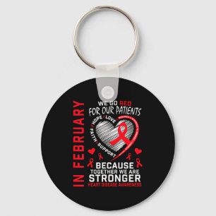 In February Go Red Nurse Rn Heart Disease Awarenes Key Ring