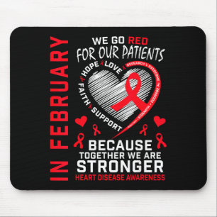 In February Go Red Nurse Rn Heart Disease Awarenes Mouse Mat