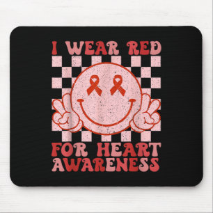 In February I Wear Red Heart Disease Awareness Chd Mouse Mat