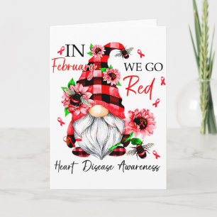 In February We Go Red American Heart Disease Aware Card