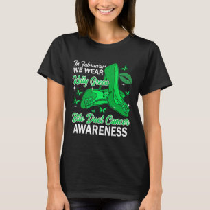 In February We Wear Kelly Green Bile Duct Cancer A T-Shirt