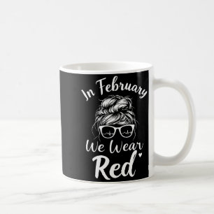 In February We Wear Red Cardiology Cardiac Nurse M Coffee Mug