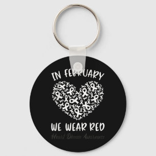 In February We Wear Red For Heart Disease Awarenes Key Ring