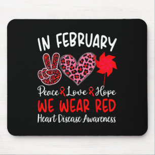 In February We Wear Red Heart Disease Awareness _7 Mouse Mat