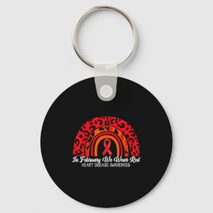 In February We Wear Red Heart Disease Awareness Go Key Ring