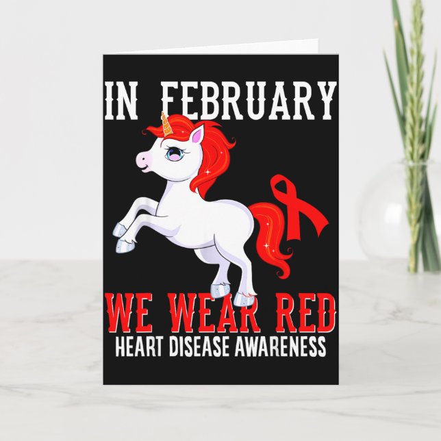 In February We Wear Red Heart Disease Awareness Mo Card (Front)