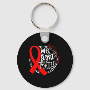 In February We Wear Red Heart Disease Awareness Ri Key Ring