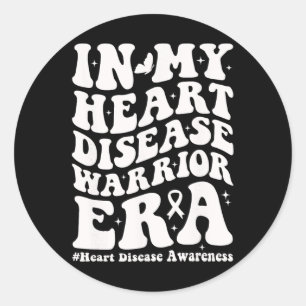 In February We Wear Red Heart Disease Awareness Wa Classic Round Sticker