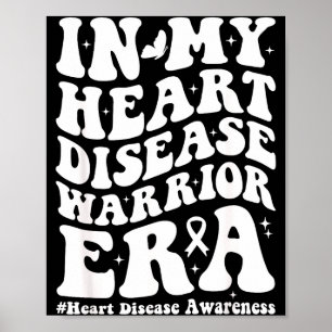 In February We Wear Red Heart Disease Awareness Wa Poster