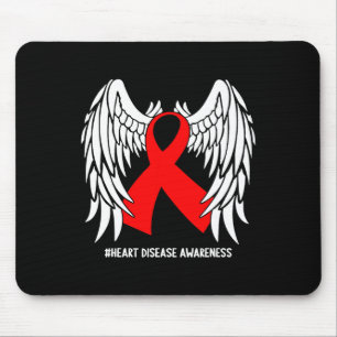 In February We Wear Red Heart Disease Awareness Wi Mouse Mat