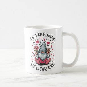 In February We Wear Red Heart Health Awareness Coffee Mug