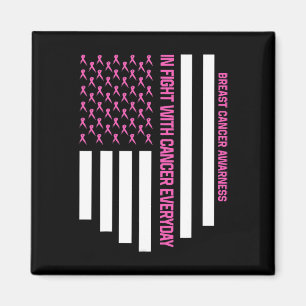 In Fight With Cancer Everyday Breast Awareness Usa Magnet