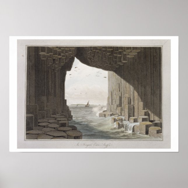 In Fingal's Cave, Staffa, from 'A Voyage Around Gr Poster (Front)